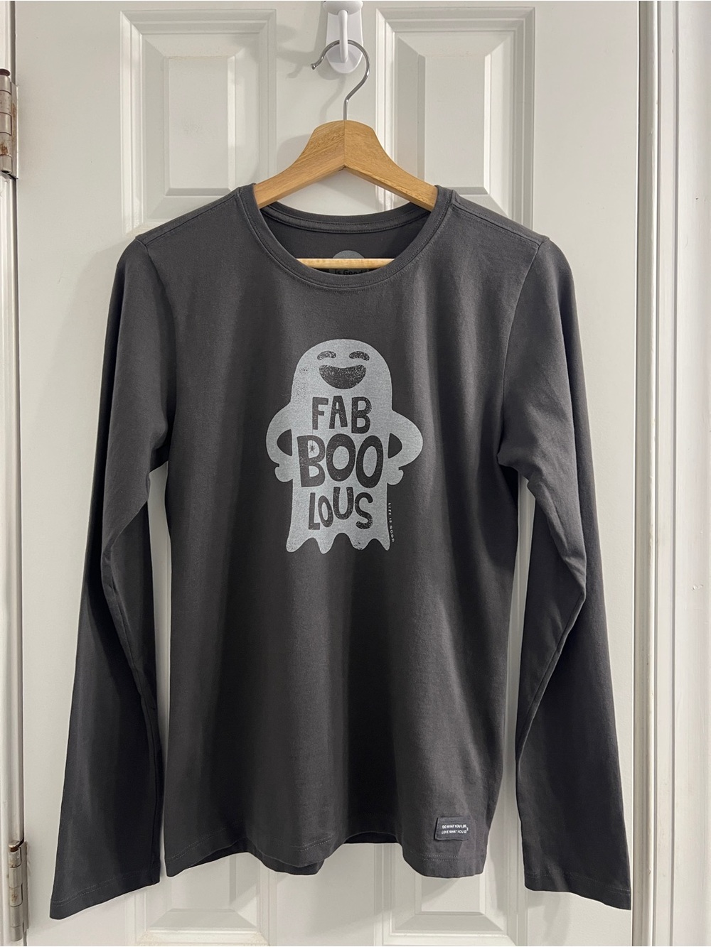 Life is Good 'Fab Boo Lous' Long-Sleeve Halloween Graphic Tee-XS - NWT - Picture 2 of 10